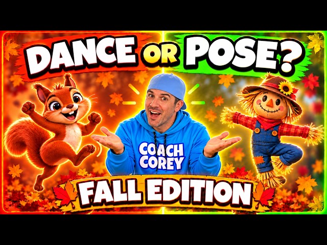 Dance or Pose?! 🍁 Fall Brain Break 🍁 Would You Rather?
