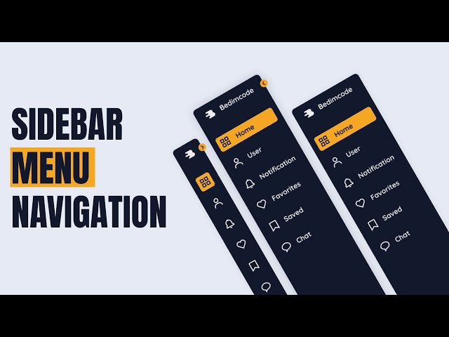 Sidebar Menu Using HTML CSS & JAVASCRIPT