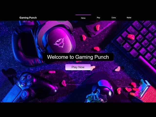 How to create a landing page of a gaming website using HTML and CSS