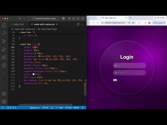 3D Glassmorphism Bubble Login Form with HTML & CSS ✨ | Modern Login UI