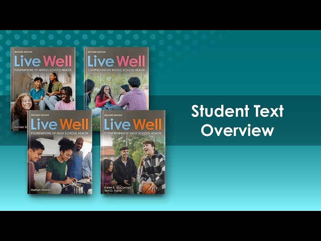 Live Well School Health, Second Edition, Student Text Overview
