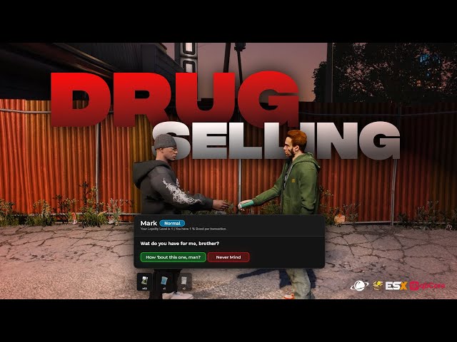 FREE Fivem Drugs Selling Script! NPC Types & Leveling | [ESX/QB/QBOX]