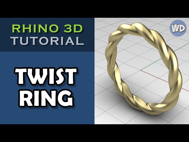Rhino 3D | Jewelry CAD Design | Tutorial | Twist Ring