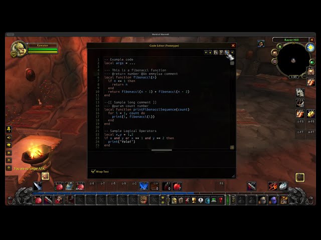 LuaDevKit: A Real Code Editor Inside WoW (Prototype Preview)