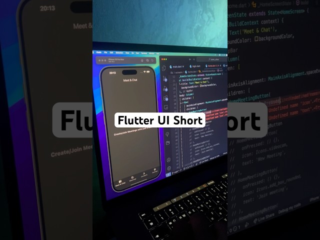 Flutter Zoom App Homepage UI #flutter #coding