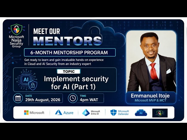 Implement security for AI - Part 1 | Emmanuel Itoje