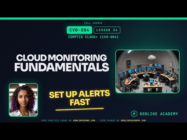 CV0-004 CompTIA Cloud+ · Lesson 34: Cloud Monitoring Fundamentals Explained