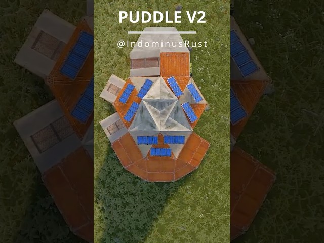 PUDDLE V2 - IMPROVED: The Best SOLO Base! #rust #basedesign #bunkerbase #solo
