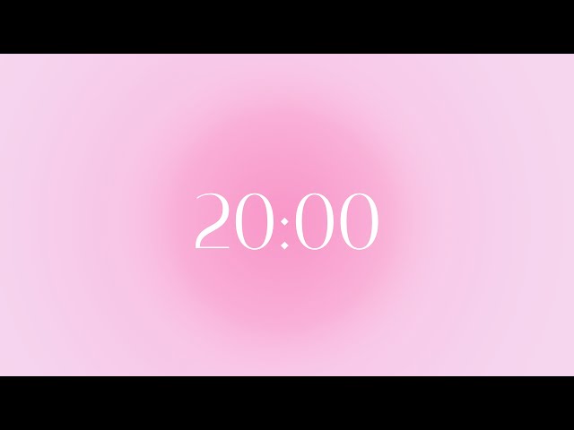 20 minutes pink timer, Aura timer for studying/relaxation.