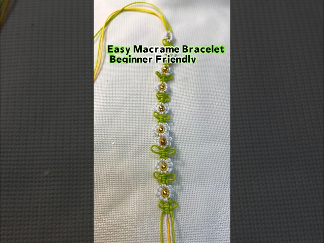 DIY Flower Bracelet ✨ Beginner Macrame Tutorial #macrametutorial #diy #claybracelet