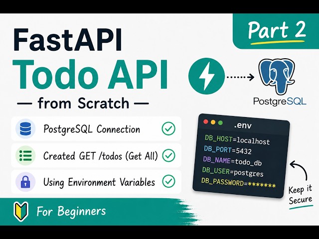 FastAPI - Todo API project [ PART 2] from absolute scratch! #sqlalchemy #postgresql #restapis