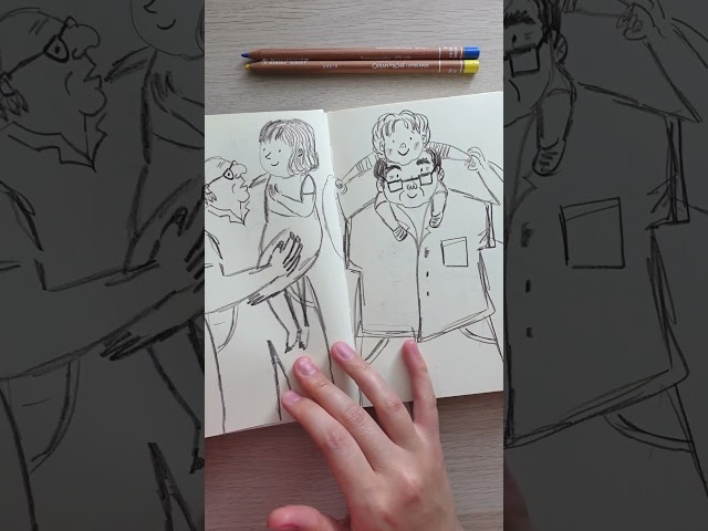 Sketchbook tour, developing characters for the picture book