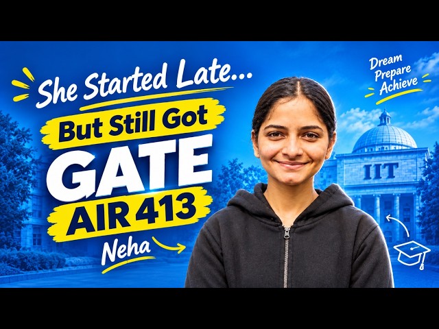 How I Cracked GATE-26 in few months |  Neha AIR 413