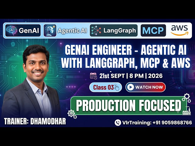 Gen AI Engineer Class03 in Telugu – Agentic AI with Lang Graph, MCP & AWS Production Focused in