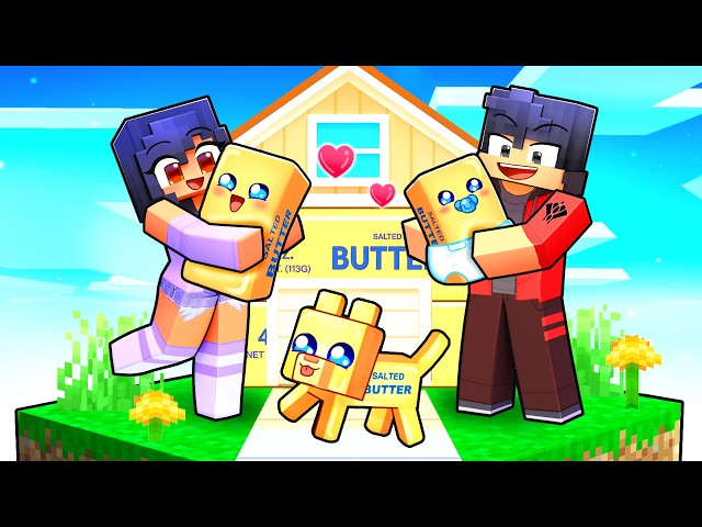 Having a BUTTER SQUISHY FAMILY in Minecraft!
