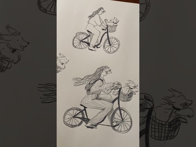 Quick sketches 🚴‍♀️ Cycling ladies #sketching #art #drawing