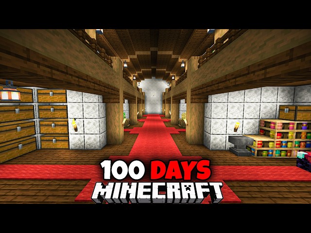 I Survived 100 Days Building A Cozy Underground Base In Minecraft