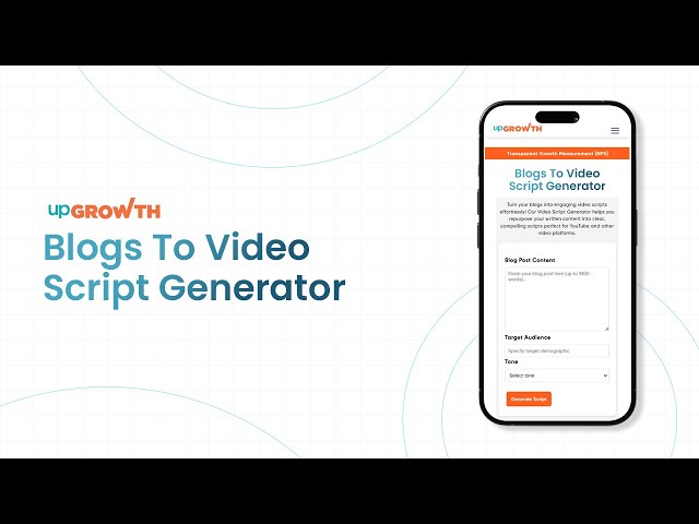 AI-Powered Blog-to-Video Script Generator | Turn Blogs into Engaging Videos in Minutes!