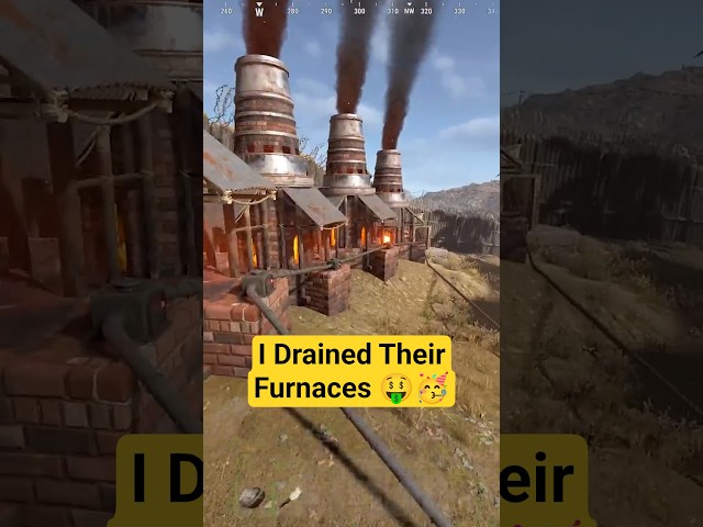 I Drained this Clans Furnaces... #rust #solo #solorust #rustbase #shorts #aloneintokyo