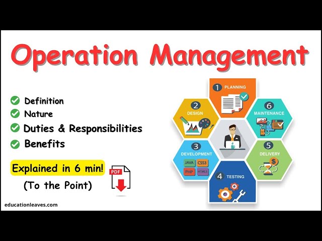 What is Operation Management? | Definition, Functions, Benefits, Duties & Responsibilities