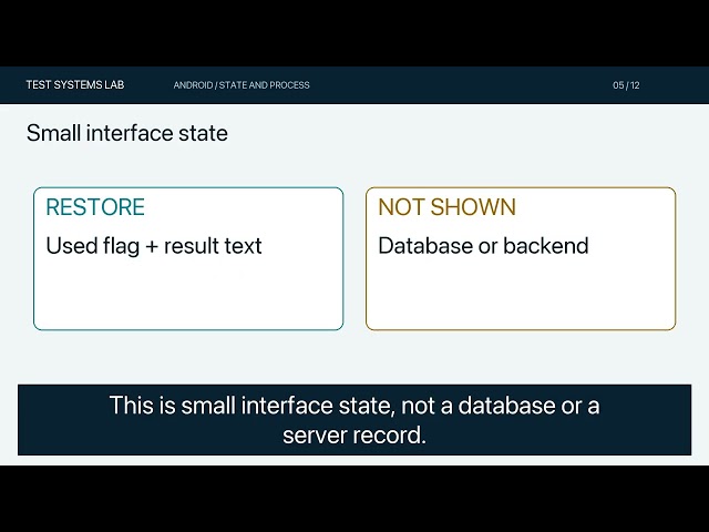 Test Android Saved State After Process Death