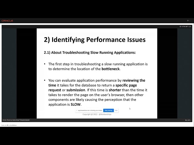 Managing Oracle APEX Application Performance by Karkuvelraja Thangamariappan