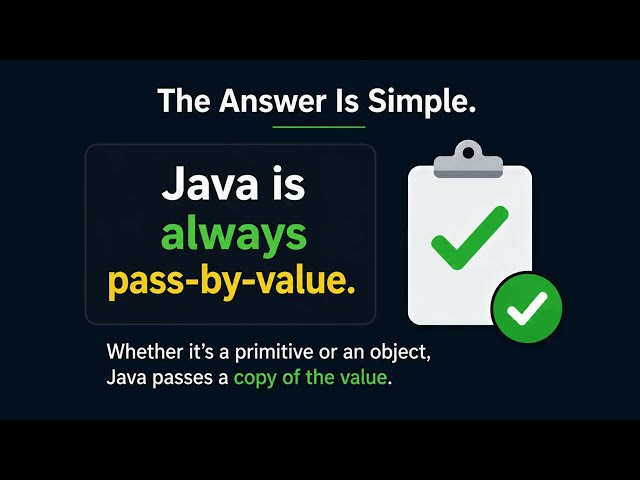 Is Java Pass-by-Value or Pass-by-Reference? | Java Fundamentals