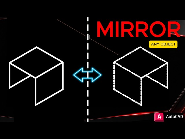 Mirror ANY Object in AutoCAD in Seconds (Easy Trick)