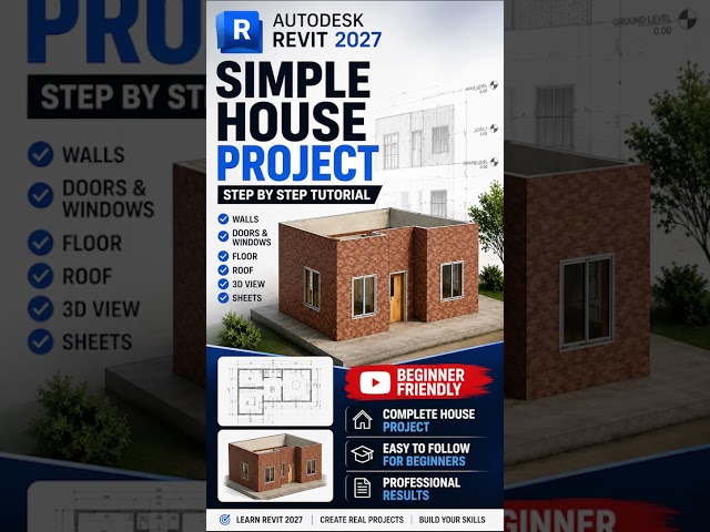 Revit 2027 Complete House Tutorial | Create a Simple House Step by Step (Beginner Guide) #revit