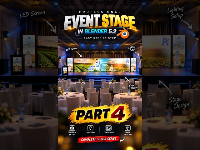 This is NOT a Real Event Stage 😱🔥 | Blender 5.2 #shorts