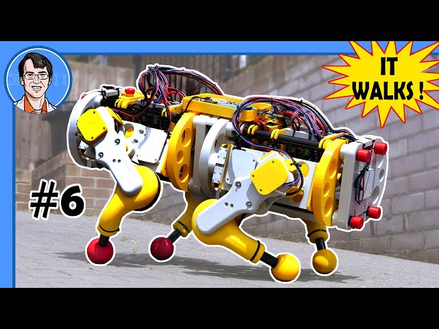 openDog V2  Part 6 -  IT WALKS !  & Kinematic Model