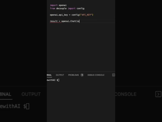 chatGPT in python using openAI API