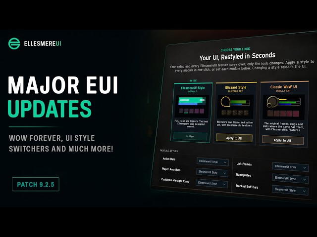 EllesmereUI Major Updates (WoW Forever, UI Style Switchers and More)