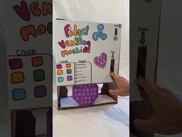 vending machine tut #creative #diy #tutorial #fidget #cardboardvendingmachine #fidgettoys #kidcrafts
