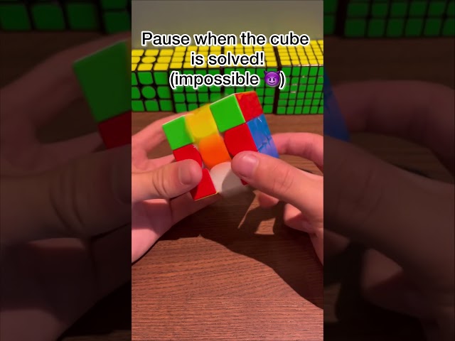 Pause at the right time to solve the cube! #cubing #trending #viral #shorts #pause #satisfying