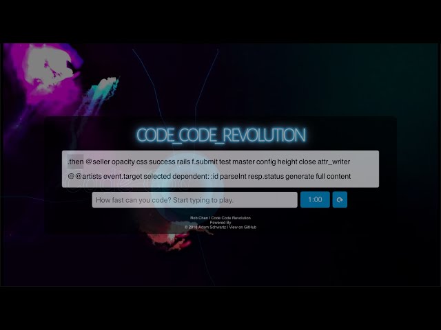 Flatiron Coding Bootcamp Mod 3 Project - Code Code Revolution