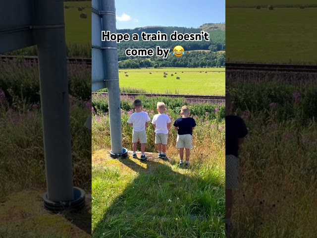 When ALL 3 Boys Need a Pee at the Same Time 😂🚂