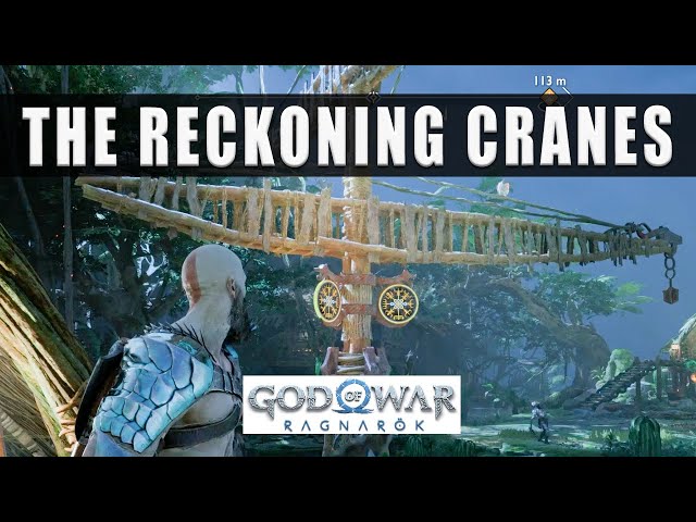 God of War Ragnarok The Reckoning All crane & sigil puzzles - Cross the broken bridge Nornir Chest
