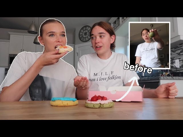 Sister Tries" Crumbl Cookies" *that i secretly made*