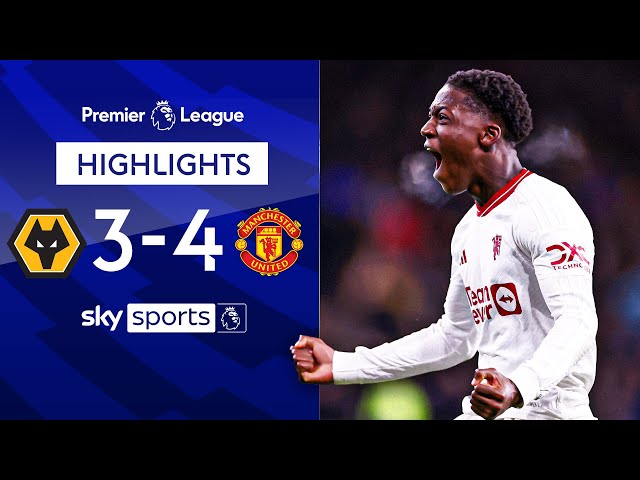 Mainoo bags 97th minute winner in thriller! 🌟 | Wolves 3-4 Man United | Premier League Highlights