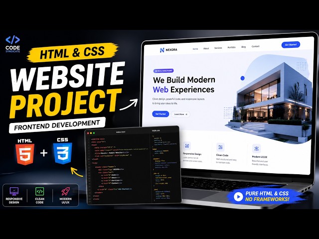 HTML & CSS Website Project | Modern Frontend Web Design | Code Syndicate