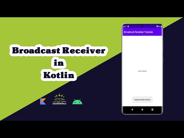 How use Broadcast Receiver in Kotlin