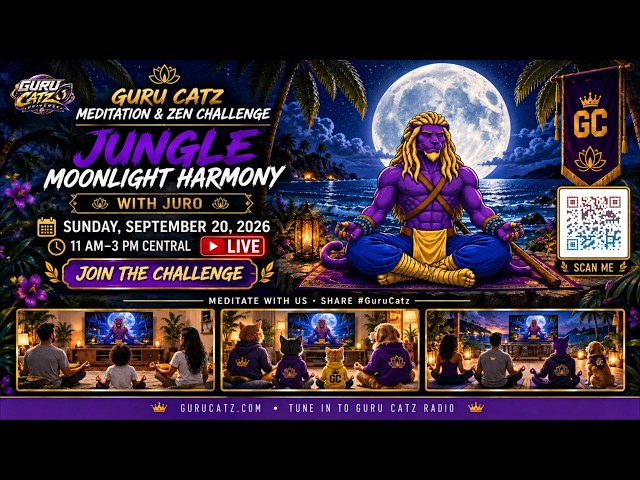 🔴 LIVE: Juro’s Meditation & Zen Challenge 🌕 Jungle Moonlight Harmony | 4 Hours