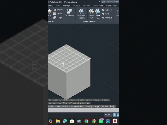 AutoCAD SURFPATCH Command Explained | Create Surface from Boundary  #Shorts