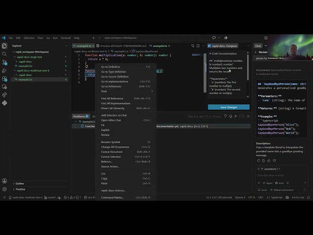 Rapid docs: Full Documentation Without Cramping Your Code