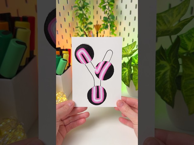 Neon Art Technique ✨ Letter “Y” #shorts #neonart #neon