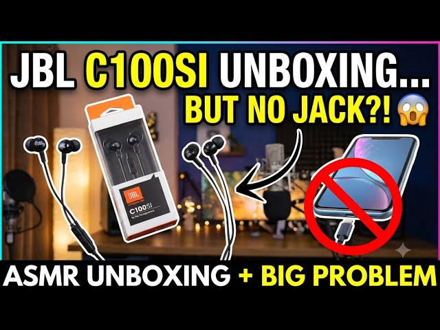 JBL C100SI ASMR Unboxing... BUT I CAN'T USE THEM?! 😱