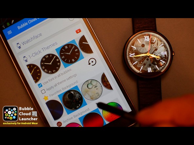 [v7.00] Clock features and customization in Bubble Cloud Wear Launcher