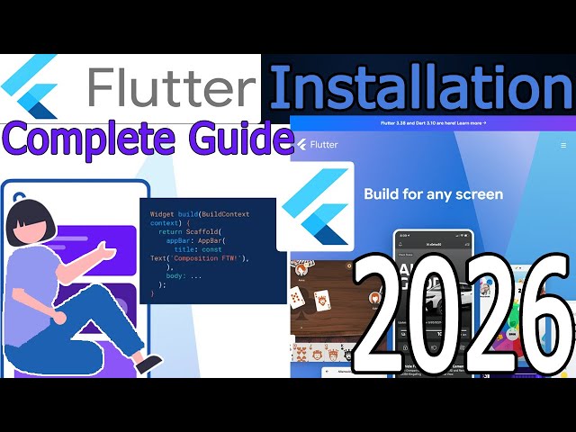 How to Install Flutter on Windows 10/11 [ 2026 Update ] Complete guide | Flutter Tutorial