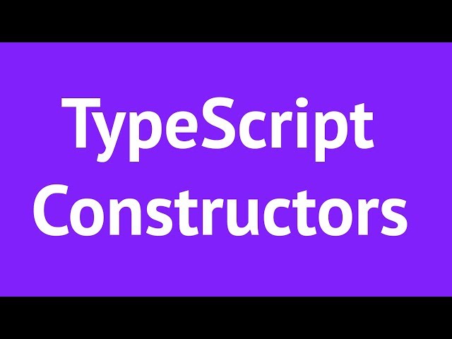 TypeScript Constructors